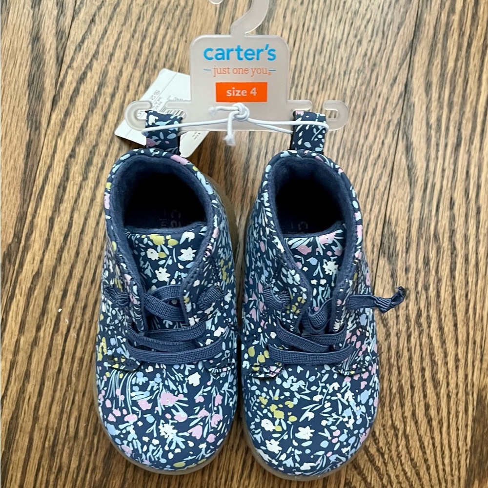 Carter's Floral Toddler/Infant Boots  - Blue multicolor floral